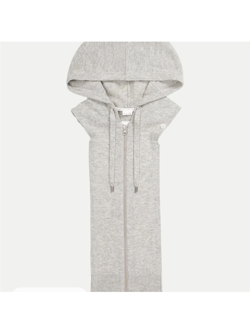 NWT $275 Veronica Beard Gray Grey Cashmere Hoodie Dickey jacket insert 00-14